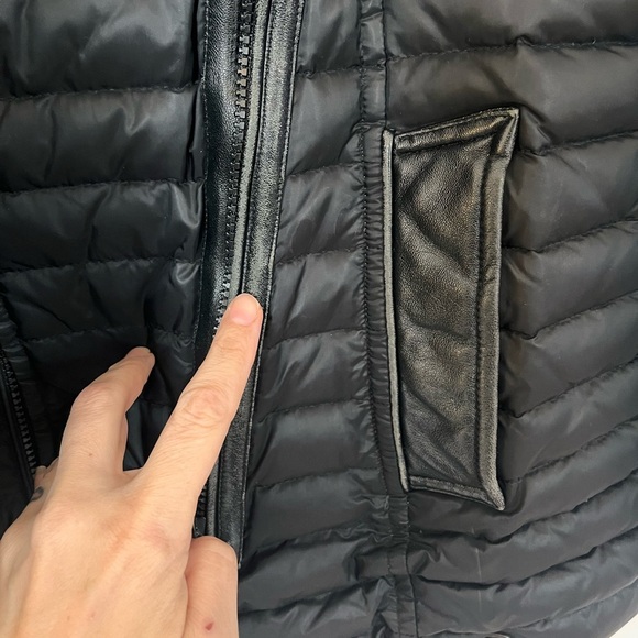 RUDSAK Black Puffer Jacket with Leather Accents - Picture 12 of 13
